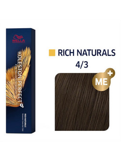 Wella Koleston Perfect Me+ Rich Naturals 4/3 Μεσαίο Καστανό Χρυσό Μόνιμη Βαφή Μαλλιών 60ml