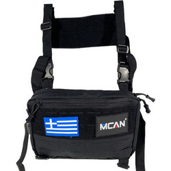 Mcan Ανδρική Τσάντα Στήθους Μαύρη J-159