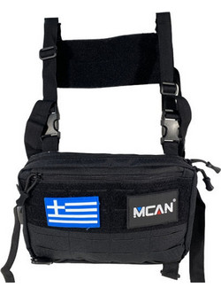 Mcan Ανδρική Τσάντα Στήθους Μαύρη J-159