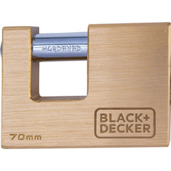 Λουκέτο ασφαλείας τάκου Black+Decker με 3 κλειδιά - 70mm 8301100000000000
