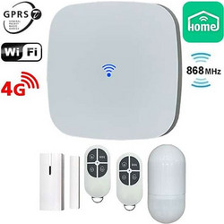 Fine Alarm 01324 Ασύρματο Σύστημα Συναγερμού με 1 Ανιχνευτή Κίνησης, 1 Αισθητήρα Πόρτας, 2 Τηλεχειριστήρια, Κέντρο (Wi-Fi / GSM / Ενσύρματο)