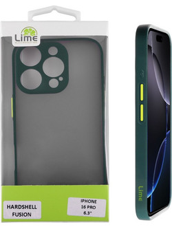 Lime Successories Lime Θηκη Iphone 16 Pro 6.3'' Hardshell Fusion Full Camera Protection Green With Yellow KEYS