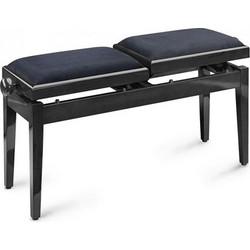 STAGG PB245 BKP VBK Διπλό Κάθισμα Πιάνου Μαύρο Γυαλιστερό