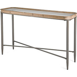 Κονσόλα με γυάλινο καπάκι,132cm