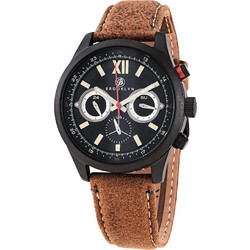 Brooklyn Watch Co. Stuyvesant Ανδρικό Ρολόι Χρονογράφος με Καφέ Δερμάτινο Λουράκι BW-8128-BQ-01-LBRW