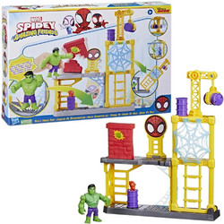 Hasbro Marvel Spidey & His Amazing Friends Hulks Smash Yard With Toppling Tower Wall Σετ Φιγούρες Δράσης για 3+ Ετών F3717