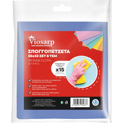 ΣΠΟΓΓΟΠΕΤΣΕΤΑ ΣΕΤ 8 ΤΜΧ 35x32cm VIOSARP