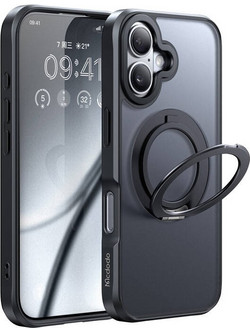 McDodo PC-4931 MagSafe case for iPhone 16 Plus with stand (black) PC-4931