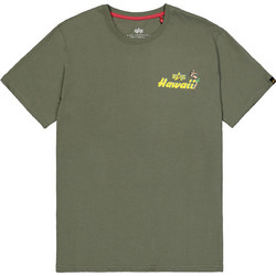 ALPHA INDUSTRIES Pearl Harbor Back Print T-Shirt - Dark Olive