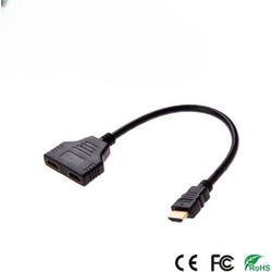ANGA PS-M201 Καλώδιο HDMI 1 Αρσενικό Σε 2 HDMI Θηλυκό