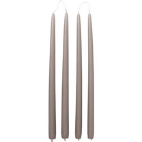 Κερί Smooth Taper Burn Set 4 τμχ Time 10.5 h Linen O2,2 x H38 cm S/4 Broste Copenhagen