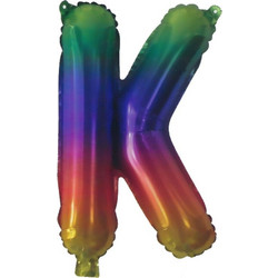 Μπαλόνι Γράμμα Rainbow 86cm - K - / Foil Balloon Letter K