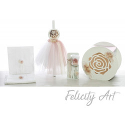 Bellissimo Σετ Βάπτισης με Κουτί για Κορίτσι Rose ΣΚΒ2359