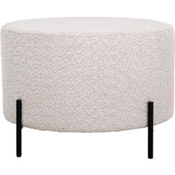 ΣΤΡΟΓΓΥΛΟ ΣΚΑΜΠΟ Fylliana Kristal ΚΡΕΜ ΧΡΩΜΑ 60x40εκ 863-225-125