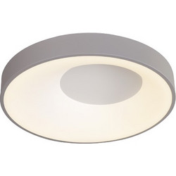 Πλαφονιέρα οροφής LED 36W 3CCT από γκρί μέταλλο και ακρυλικό D:48cm 42040-Grey