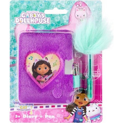 canenco Gabbys Dollhouse Gabby's Dollhouse Λούτρινο Ημερολόγιο Με Κλειδαριά Και Χνουδωτό Στυλό GD99988