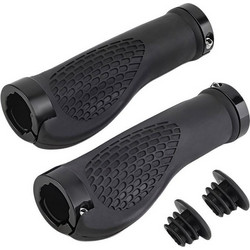 Ζευγάρι Μαύρα Χερούλια Ποδηλάτου Premium 13x4cm