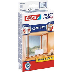 TESA Insect Stop Comfort 55667 Αυτοκόλλητη Σταθερή Σίτα Παραθύρου Πλαστική 100x100cm Λευκή