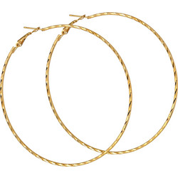 Ghetto Big Circle Hoop Earrings Stainless Steel Gold