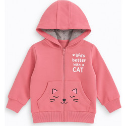 Ζακέτα με Κουκούλα Better with a Cat Venere Pink 8020618