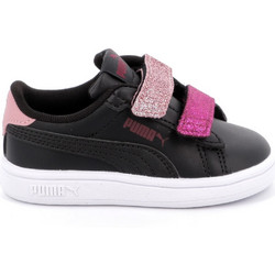 Puma Smash 3.0 Παιδικά Sneakers Μαύρα Ροζ Μωβ 395610-07