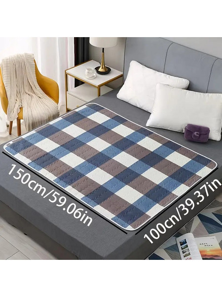 Αδιάβροχο Πλενόμενο Σελτεδάκι 100x150εκ Μπλε-Καφέ Καρό