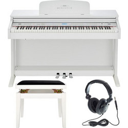 Hemingway DP-501 MKII Set Ηλεκτρικό Πιάνο Όρθιο με 88 Βαρυκεντρισμένα Πλήκτρα White