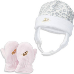 Nike Toddler Girls Leopard Trapper Hat & Mittens 2 Piece Set Βρεφικά Σετ
