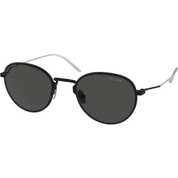 Prada PR53WS 04Q5/S0 Γυναικεία Γυαλιά Ηλίου Στρογγυλά Μεταλλικά Μαύρα με Μαύρο Polarized Φακό