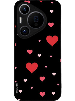 Sonique Heart Series Back Cover Black (Huawei Pura 70 Pro)