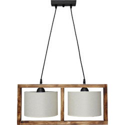 Heronia Lighting HKF-01 Κρεμαστό Φωτιστικό Οροφής Δίφωτο E27 Λευκό 14-0222