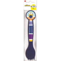 Minions Striped plastic cutlery set - 2 pieces