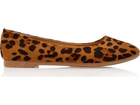 Μπαλαρίνες animal print σουέτ