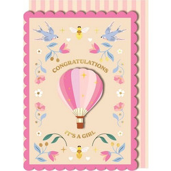 ΕΥΧΕΤΗΡΙΑ ΚΑΡΤΑ CONGRATULATIONS IT'S A GIRL