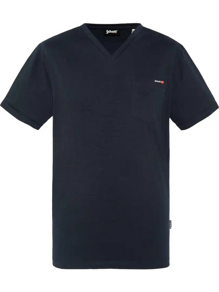 SCHOTT FLAMED EFFECT V NECK T-SHIRT ΜΠΛΟΥΖΑ TSKEA2-NAVY