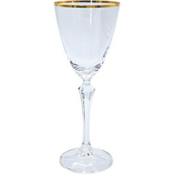 Crystalex Κρυστάλλινο Ποτήρι Κρασιού Γάμου ELIS GOLD LINE 250ml 20746