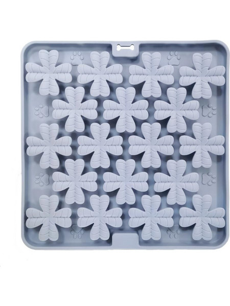 Nordic paws - Lickmat Flower - Grey - 20x20cm - Pet Supplies