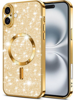 Techsuit - Luxury Glitter MagSafe - iPhone 16 Plus - Gold