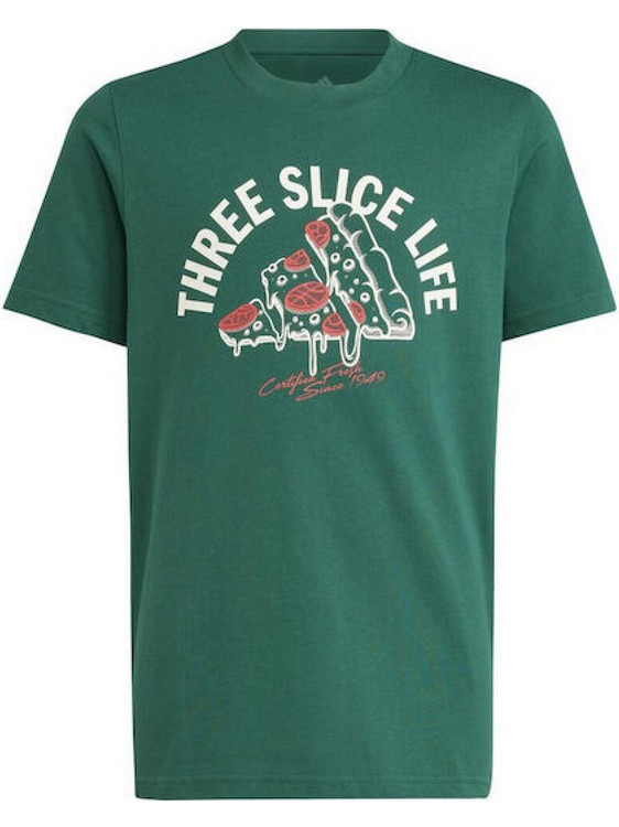 Adidas Lounge Pizza Παιδικό T-Shirt Κοντομάνικο Πράσινο JI6676
