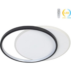 Φωτιστικό Οροφής LED 53W 46x39x5,5 εκ. Μαύρο με Controller