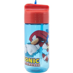 Stor Sonic Παιδικό Μπουκάλι Πλαστικό BPA Free με Καλαμάκι Μπλε 430ml