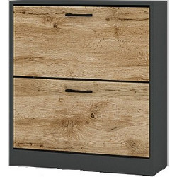 Diommi Παπουτσοθήκη Ξύλινη Φυσικό Χρώμα Μ70xΠ23xΥ83cm Vektra2 31-047