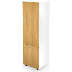 VENTO DL-60/214 high cargo cabinet, color: white / honey oak DIOMMI V-UA-VENTO-DL-60/214-D.MIODOWY