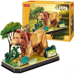 Παιδικό Puzzle CubicFun 3D Lion 40 Κομμάτια