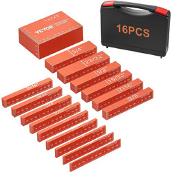 VEVOR Setup Blocks Woodworking Height Gauge Set 16PCS Ράβδοι ρύθμισης ακριβείας