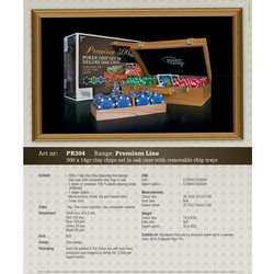 Poker Range Chip Set 300 x 14 Clay Wooden