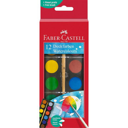 Faber-Castell Σετ Νερομπογιές με Πινέλο 12 Χρώματα 125017