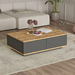 Hanah Home Pine & Anthracite Τραπεζάκι Σαλονιού 956LCS1244