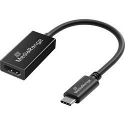MediaRange USB-C to HDMI Audio and Video Converter, 20cm, Black (MRCS234)