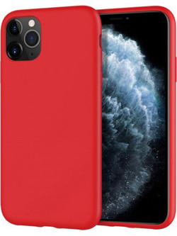 Θήκη Rubber Ενισχυμένης Σιλικόνης για iPhone 11 Pro Max Κόκκινο